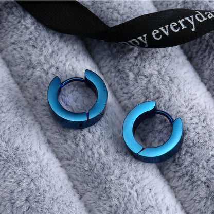 1 Piece Fashion Geometric Titanium Steel Plating Earrings