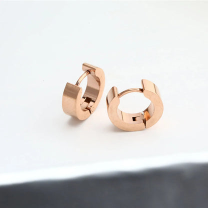 1 Piece Fashion Geometric Titanium Steel Plating Earrings