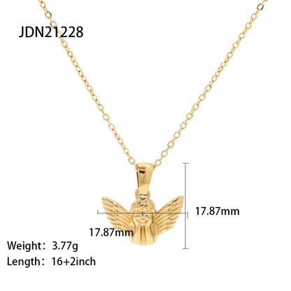 Fashion Geometric Titanium Steel Plating Pendant Necklace