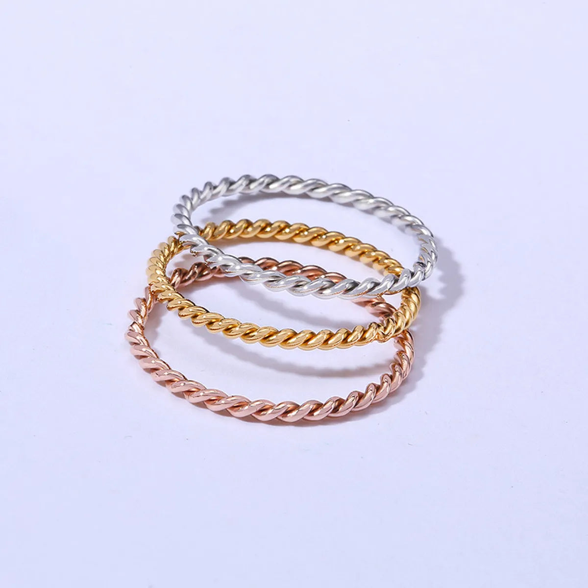 Fashion Geometric Titanium Steel Rings Plating Stainless Steel Rings