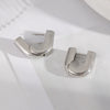 Fashion Geometric U Shaped Titanium Steel Earrings For Women With Pvd Furnace Vacuum Real Gold Plating