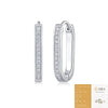 Fashion Geometric Ushaped Women's S925 Silver Moissanite Inlaid Earrings