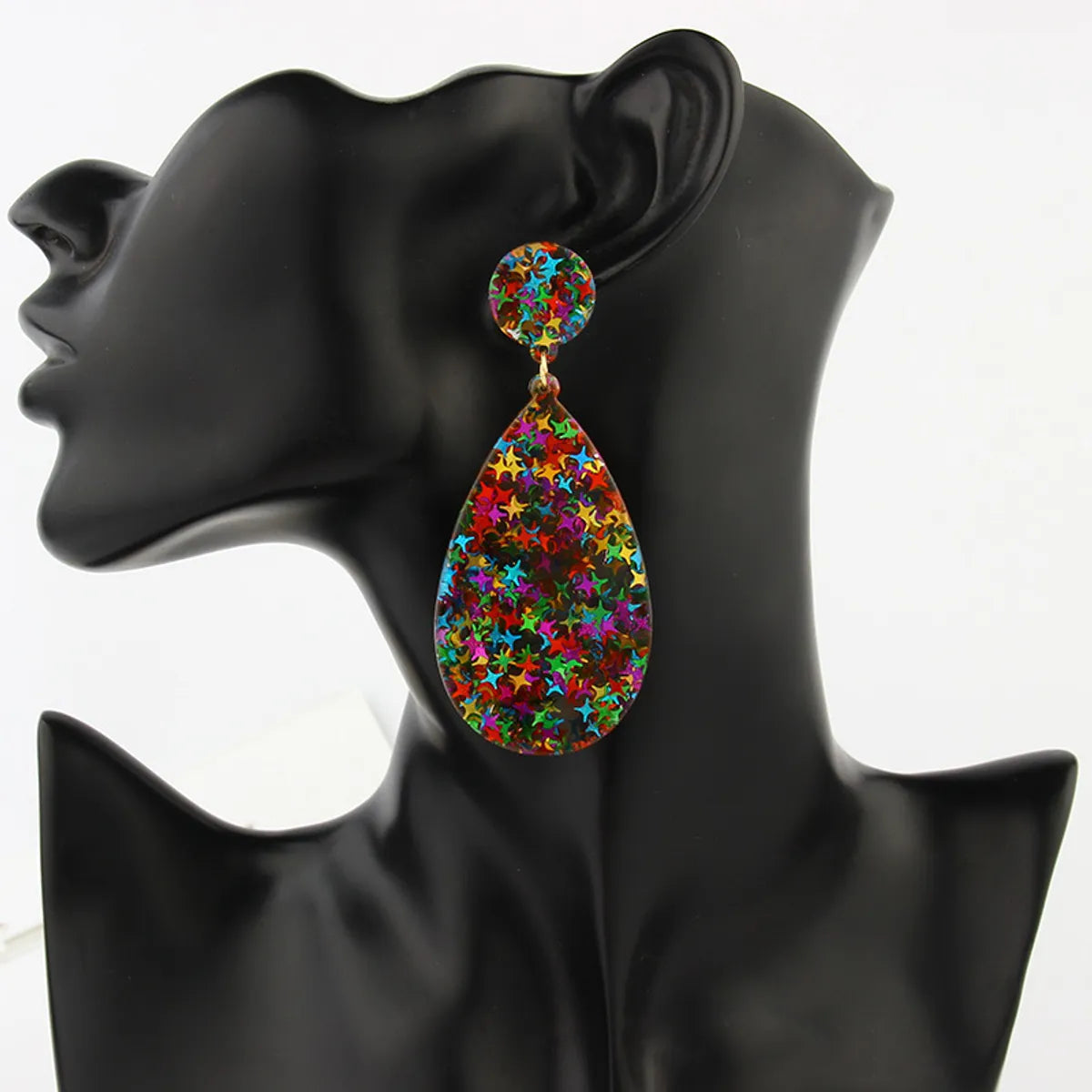 Fashion Geometric Water Drop Acrylic Earrings