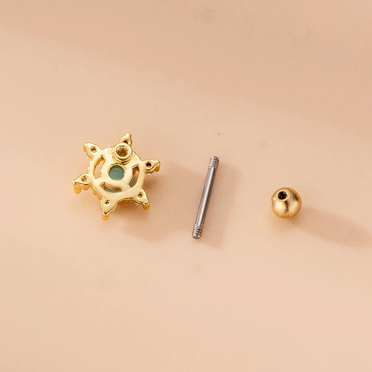 Fashion Geometric Water Droplets Metal Inlaid Zircon Ear Studs 1 Piece