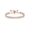 Fashion Geometric Zircon Inlaid Copper Bracelet Pullout Adjustable Length Combination Set Tennis Chain