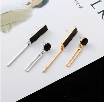 Fashion Geometry Pattern Long Asymmetric Alloy Stud Earrings