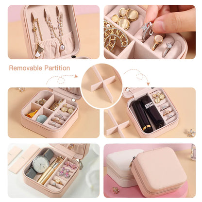 Fashion Solid Color Pu Jewelry Boxes