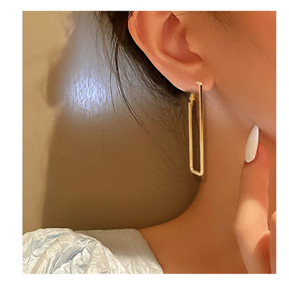 Ins Style Lady Fashion Square Alloy Plating Valentine'S Day Thanksgiving Teachers' Day Women'S Earrings