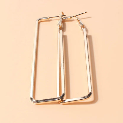 Ins Style Lady Fashion Square Alloy Plating Valentine'S Day Thanksgiving Teachers' Day Women'S Earrings