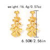 Fashion Ginkgo Leaf Pendant Earrings For Women Stainless Steel Electroplated Jewelry