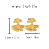 Fashion Ginkgo Leaf Pendant Earrings For Women Stainless Steel Electroplated Jewelry