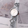Fashion Girls Quartz Watch Alloy Case And Strap Round Dial Imitation Ceramic