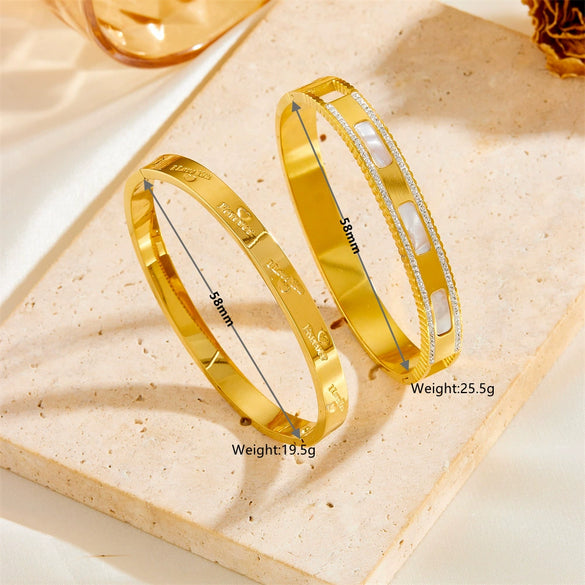 Fashion Girls Women's Titanium Steel Animals Style Diamond Inlay Bracelet