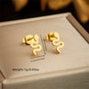Fashion Glossy Goldplated Stainless Steel Snake Accessories Pendant Chain Necklace Earrings Set