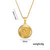 Fashion Glossy Pendant Necklace With Twelve Constellation Symbol Letter Graphic In Titanium Steel With Electroplating Treatment