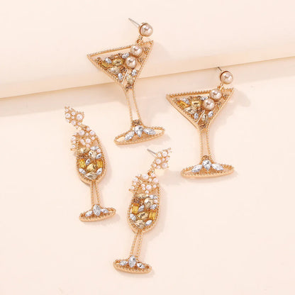 Fashion Goblet Creative Diamond Earrings