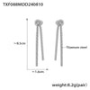 Fashion Gold Knotted Tassel Snake Chain Long Necklace Earrings Set 316L Stainless Steel Electroplated