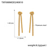 Fashion Gold Knotted Tassel Snake Chain Long Necklace Earrings Set 316L Stainless Steel Electroplated