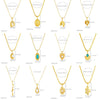 Fashion Gold Plated Retro Love Fanshaped Stainless Steel Pendant Earrings Necklace Suit With Snake Bone Chain And Love Water Drops Bells Pattern
