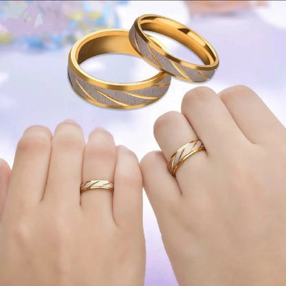 Fashion Golden Slash Stainless Steel Ring Wholesale Nihaojewelry