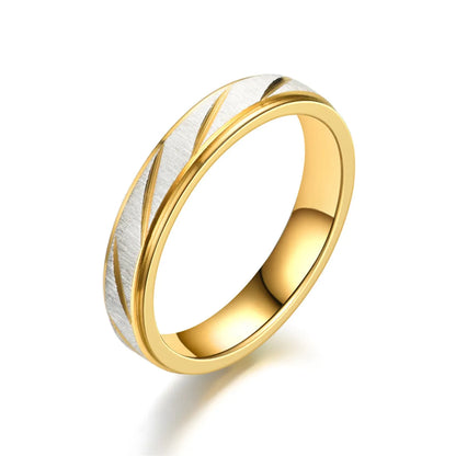 Fashion Golden Slash Stainless Steel Ring Wholesale Nihaojewelry