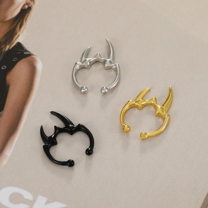 Fashion Gothic Irregular Horn Nasal Splint Non-perforated Nose Ring