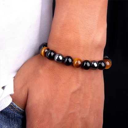 Fashion Gradient Color Natural Stone Agate Beaded Bracelets