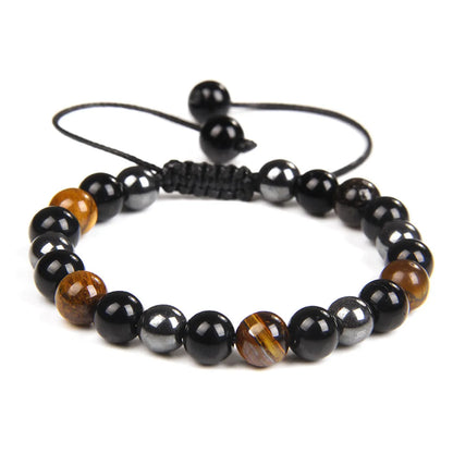 Fashion Gradient Color Natural Stone Agate Beaded Bracelets