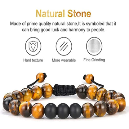 Fashion Gradient Color Natural Stone Agate Beaded Bracelets