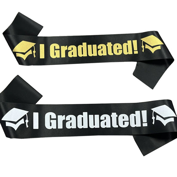 Fashion Graduation Party Belt Satin Cloth Color Printing For Men And Women