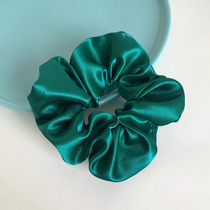 Fashion Green Blue Hair Rope Simple Solid Color Hair Scrunchies