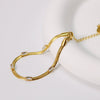 Fashion Green Zircon Inlaid Women's Stainless Steel 18K Gold Plated Bracelet