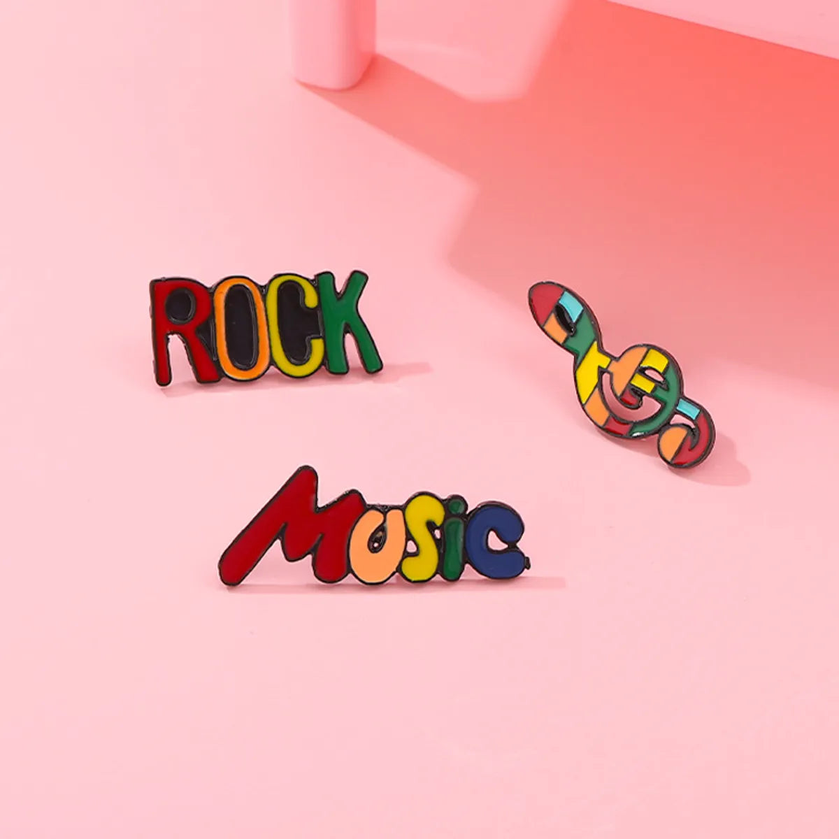 Fashion Guitar Letter Notes Alloy Plating Unisex Brooches