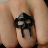 Fashion Half Face Ring Alloy Retro Cartoon Characters Electroplating Unisex Open Ring