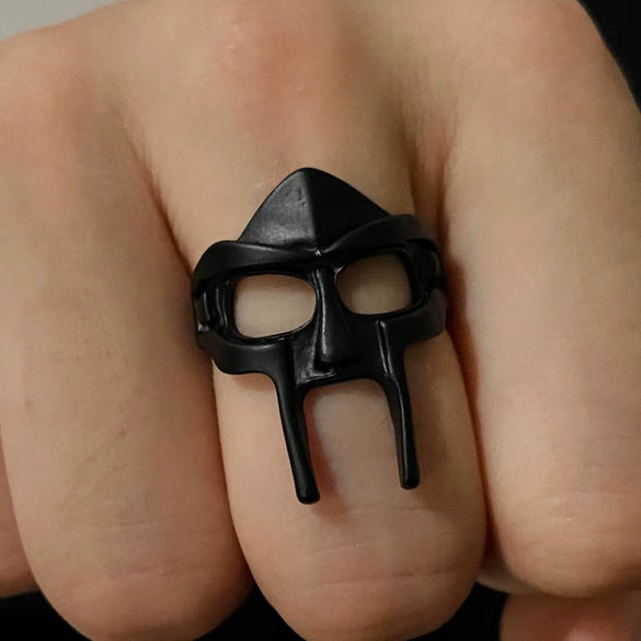 Fashion Half Face Ring Alloy Retro Cartoon Characters Electroplating Unisex Open Ring