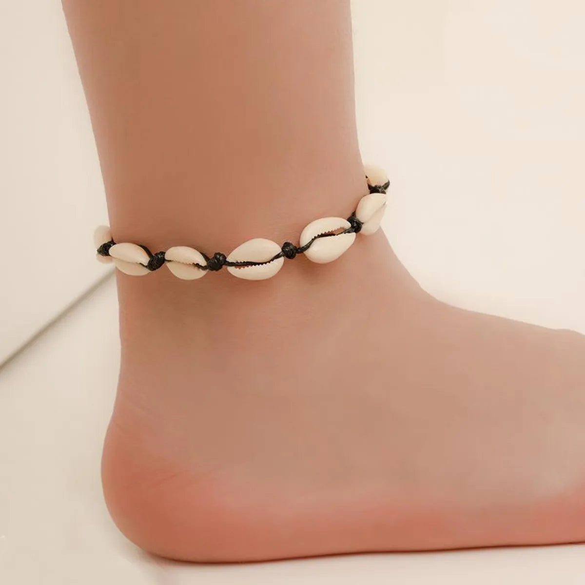 Ethnic Style Geometric Shell Artificial Gemstones Unisex Anklet