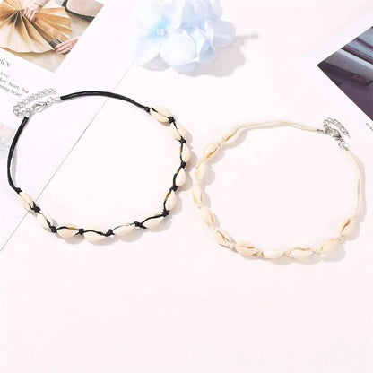 Fashion Hand-Woven Shell Necklace Choker Nhdp145320