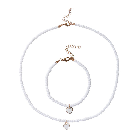 Fashion Handmade Jewelry Accessories Set With Glass Beads Geometric Pattern For Ladies