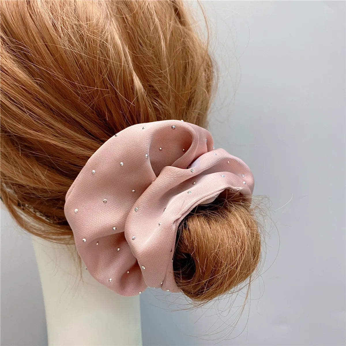 Fashion Head Rope  New Headwear Full Diamond Solid Color Hair Scrunchies