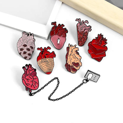 Fashion Heart Alloy Stoving Varnish Unisex Brooches