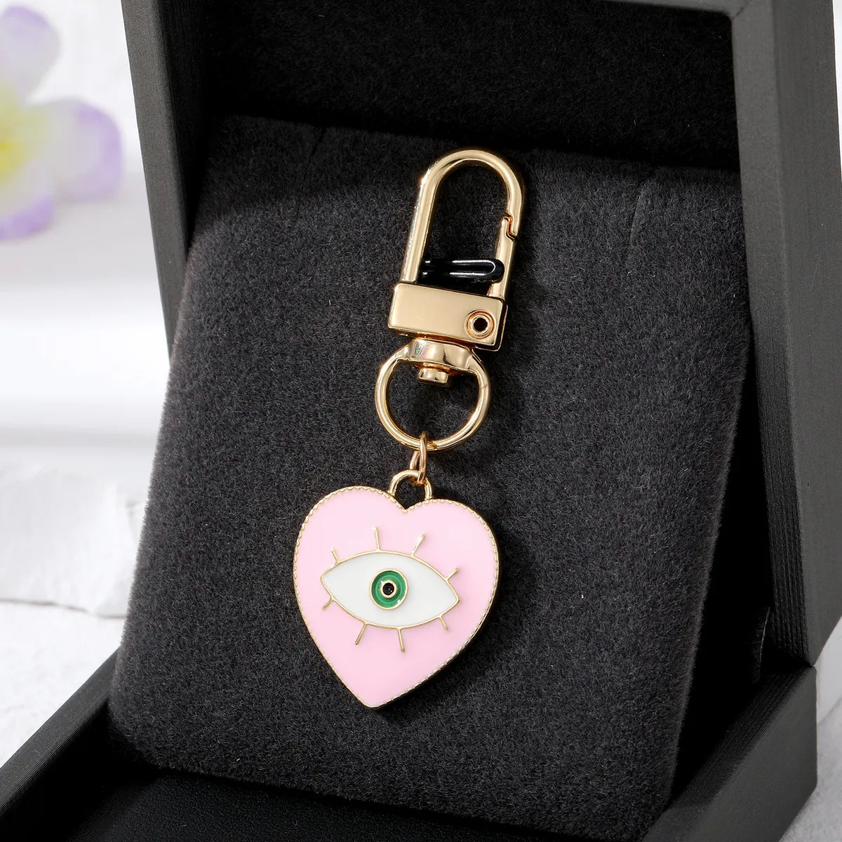 Fashion Heart Shape Alloy Bag Pendant Keychain 1 Piece