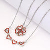Fashion Heart Shape Alloy Copper Plating Inlay Crystal Pendant Necklace 1 Piece