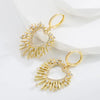 Fashion Heart Shape Alloy Earrings Zircon Copper Earrings