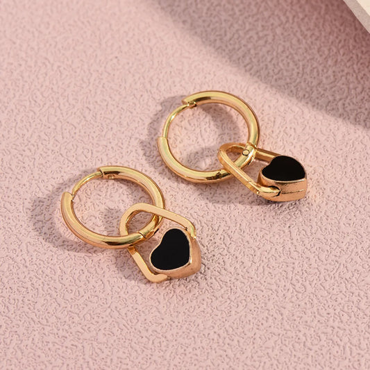 Fashion Heart Shape Alloy Heart Women's Dangling Earrings 1 Pair