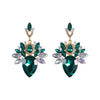 Fashion Heart Shape Alloy Inlay Rhinestones Earrings 1 Pair