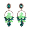 Fashion Heart Shape Alloy Inlay Rhinestones Earrings 1 Pair