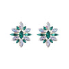 Fashion Heart Shape Alloy Inlay Rhinestones Earrings 1 Pair