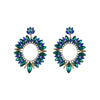 Fashion Heart Shape Alloy Inlay Rhinestones Earrings 1 Pair