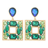 Fashion Heart Shape Alloy Inlay Rhinestones Earrings 1 Pair