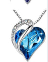 Fashion Heart Shape Alloy Plating Artificial Gemstones Necklace